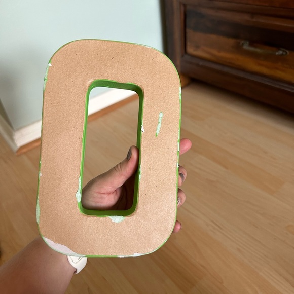 Green painted O or zero for crafting. - Picture 5 of 7